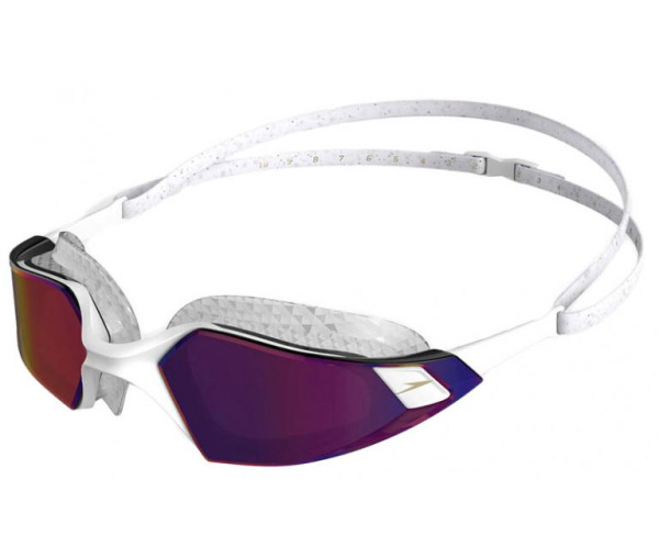 Очки для плавания Speedo Aquapulse Pro Mirror (зеркальные; белый/прозрачный/фиолетовый/золотой)
